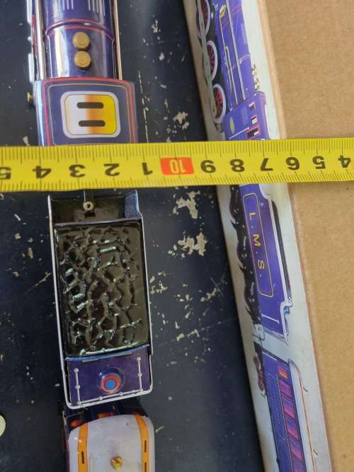 Purple tinplate train wind up