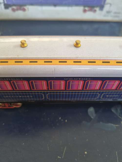 Purple tinplate train wind up