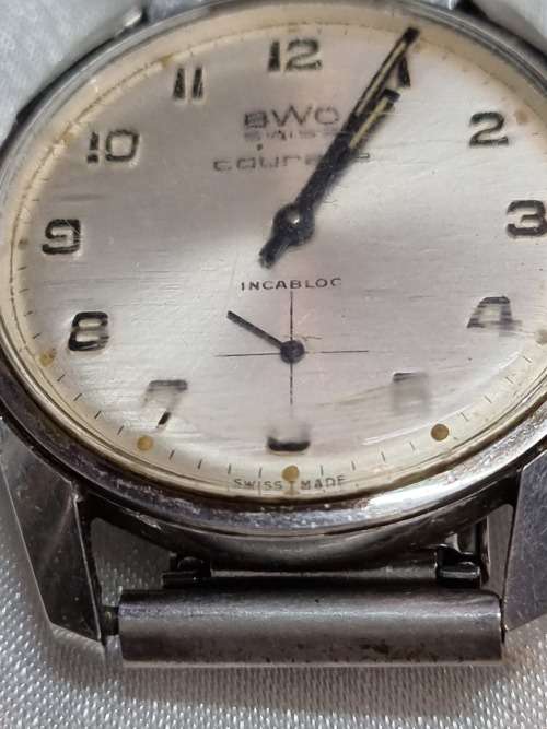 Antique mens bwc swiss courage incabloc watch