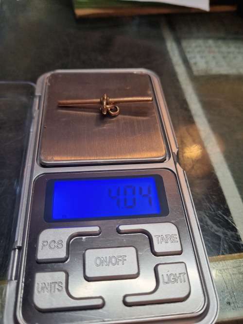 Antique 9ct t bar for a fob chain