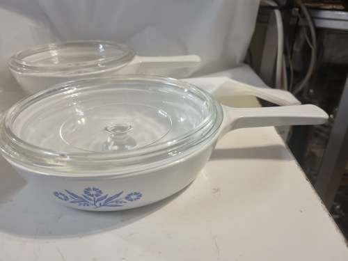 Blue and white corning ware