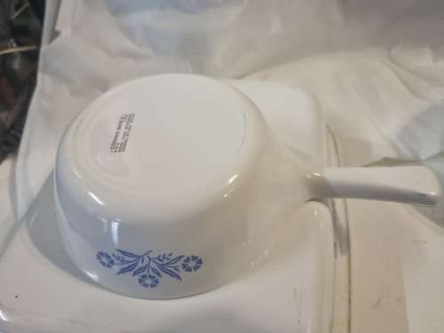 Blue and white corning ware