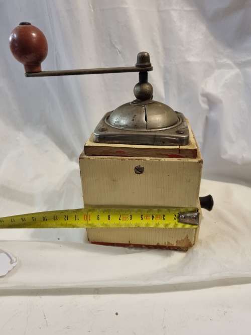 Wooden antique coffee grinder