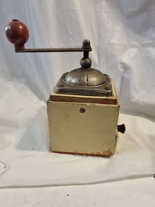 Wooden antique coffee grinder