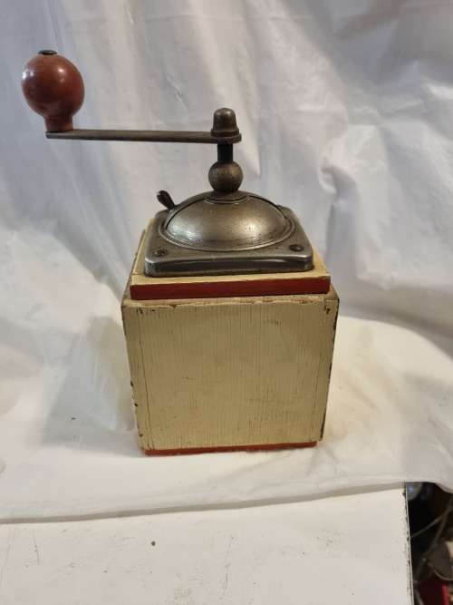 Wooden antique coffee grinder