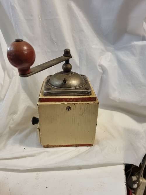 Wooden antique coffee grinder