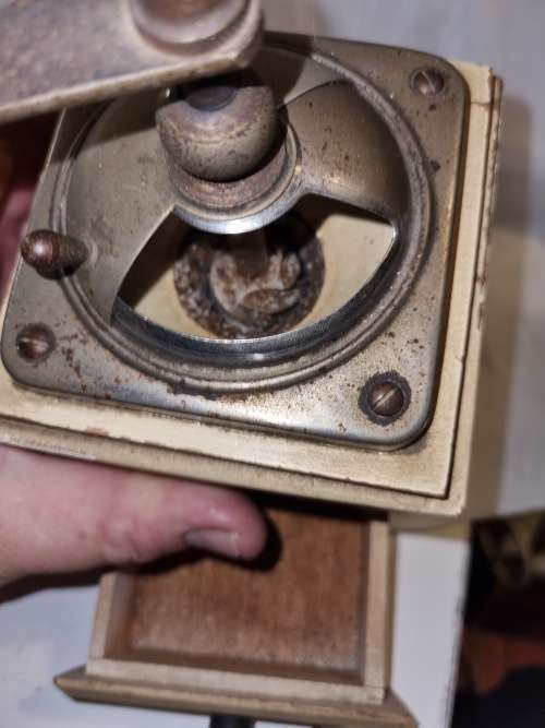 Wooden antique coffee grinder