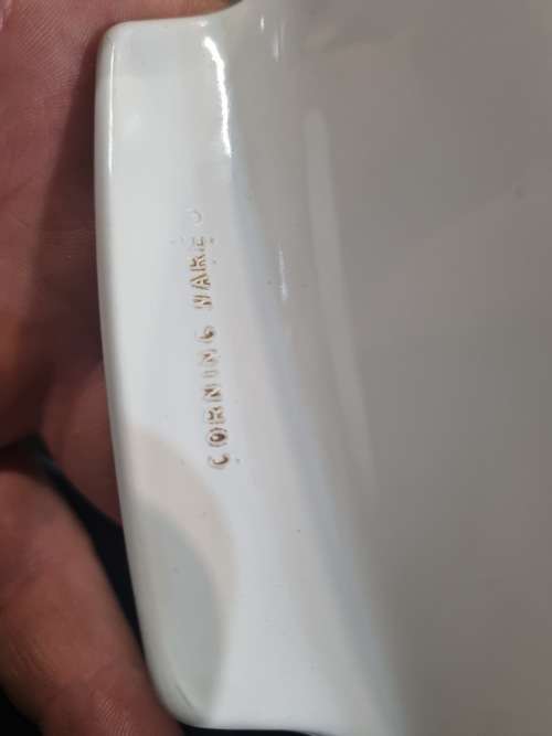 Antique  blue ribbon basket corningware