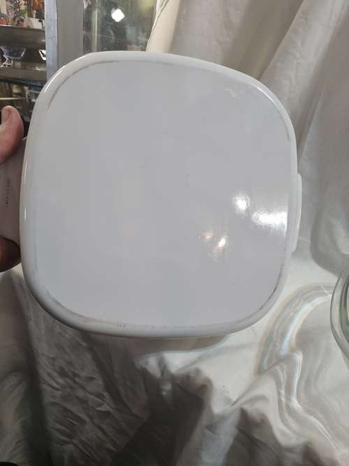 Antique  blue ribbon basket corningware