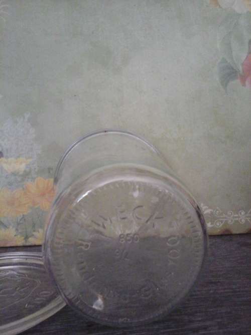 VINTAGE 'WECK RUND RAND GLASS 100' CANNING/STORAGE JAR