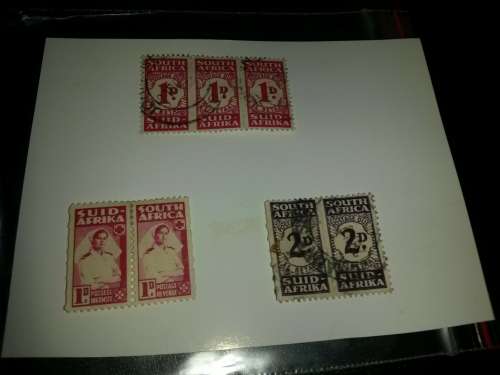 Extremely Rare Used 1 Penny in frame complete war effort postage due +broken frames 2d p due