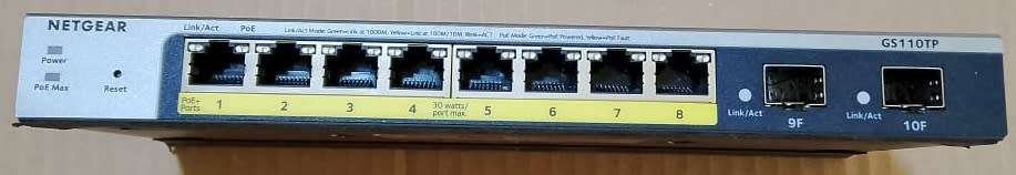 5 x Netgear GS110TP Managed Switch Gigabit Ethernet PoE GS110TP v3