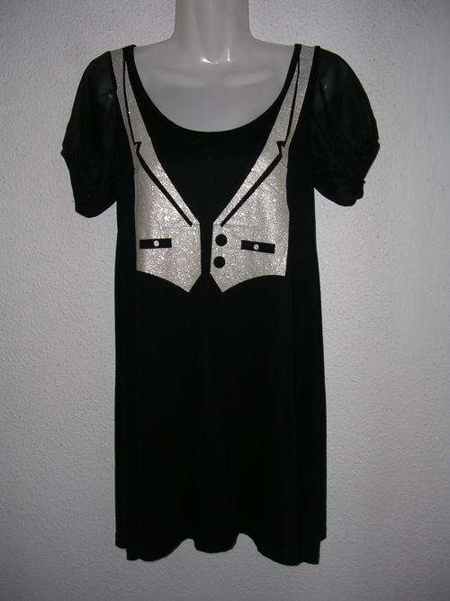 Cutie Vest Printed Top/Dress with Chiffon Sleeves  Size : 30/32