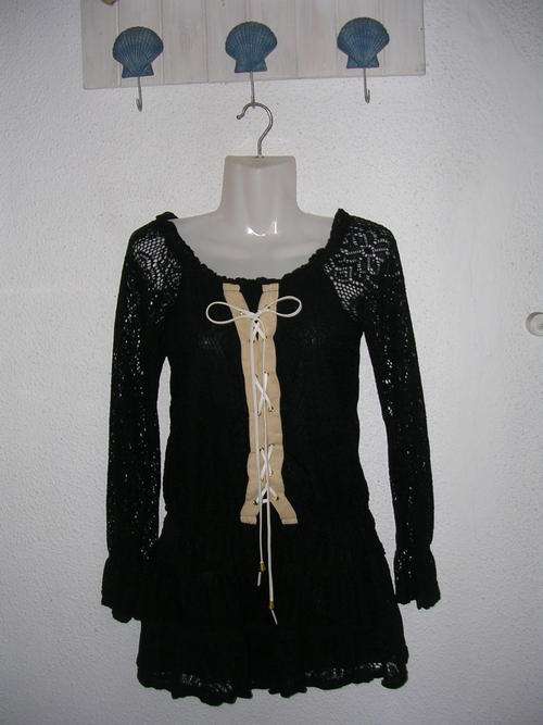 Classy Black Drawstring Slim Dress Size : 30/32