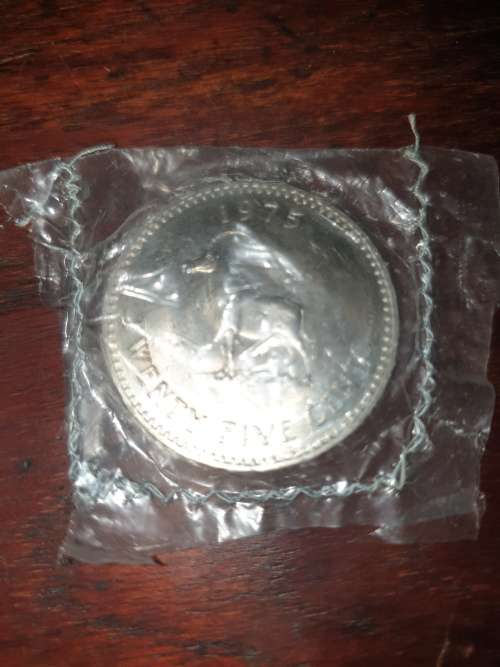 1975 25 Cents Rhodesian Coin