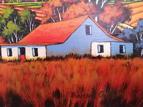 Beautiful Theresa Cronje Orignal Art - Landscape Oil on Board