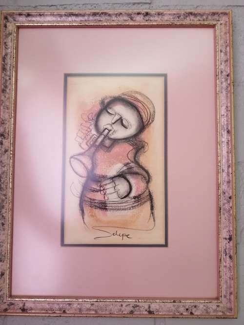 Pair of equisite Daniel Selepe Sketches - Original Collectible Art