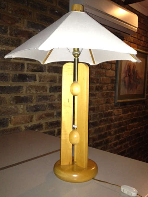 Standard floor lamp and matching side lamp.