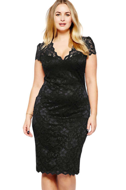 LOCAL STOCK **PLUS SIZE** BEAUTIFUL BLACK LACE MIDI DRESS
