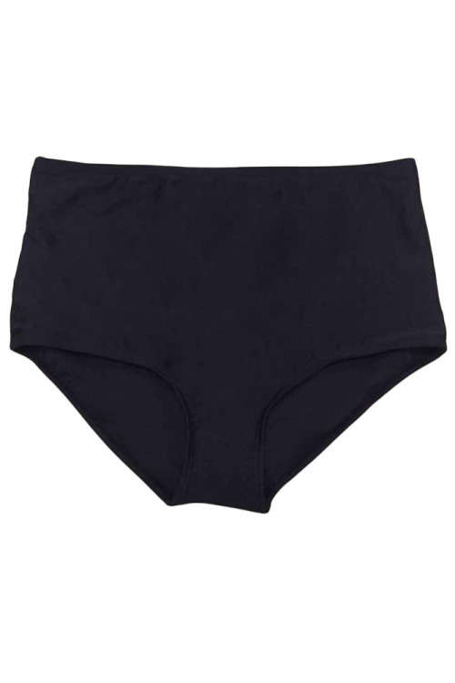 TRENDY BLACK HIGH WAIST BIKINI BOTTOM