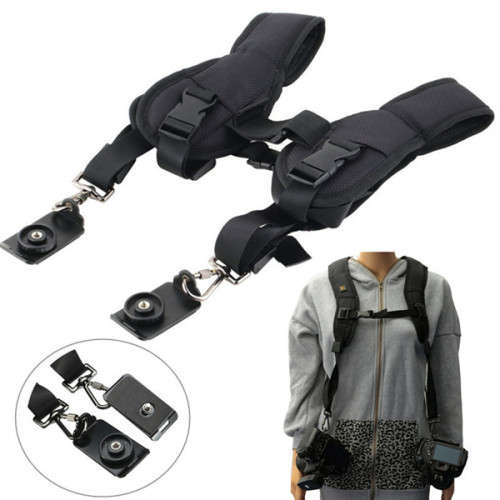 Double Shoulder Neck Strap With Sling Belt For Digital SLR DSLR Camera