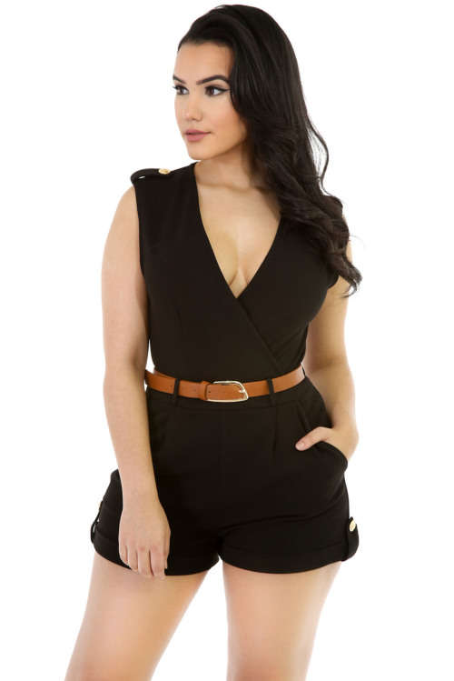 BEAUTIFUL BELT DETAIL SUMMER STYLE ROMPER (SMALL TO PLUS SIZE)
