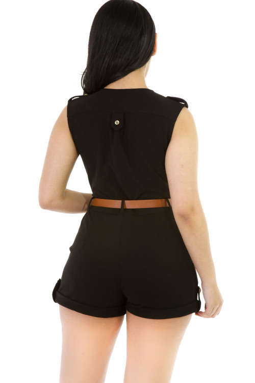 BEAUTIFUL BELT DETAIL SUMMER STYLE ROMPER (SMALL TO PLUS SIZE)
