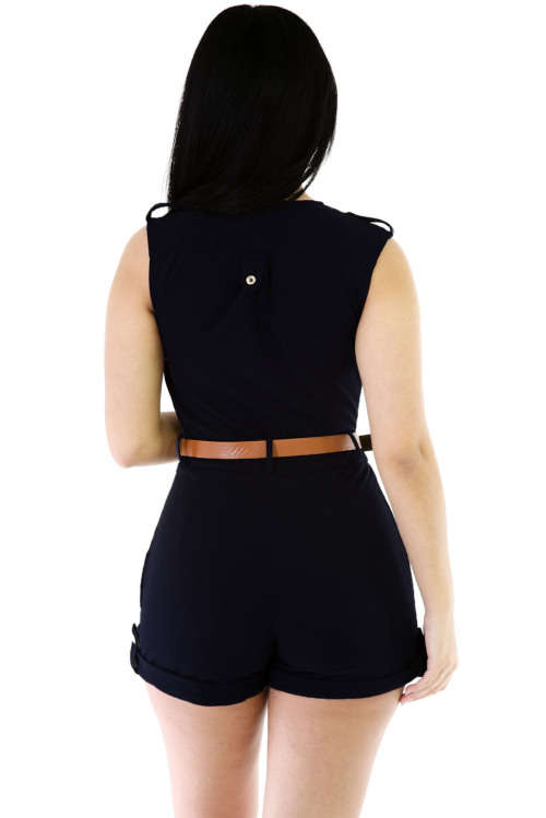 Local Stock BEAUTIFUL BELT DETAIL SUMMER STYLE ROMPER - M