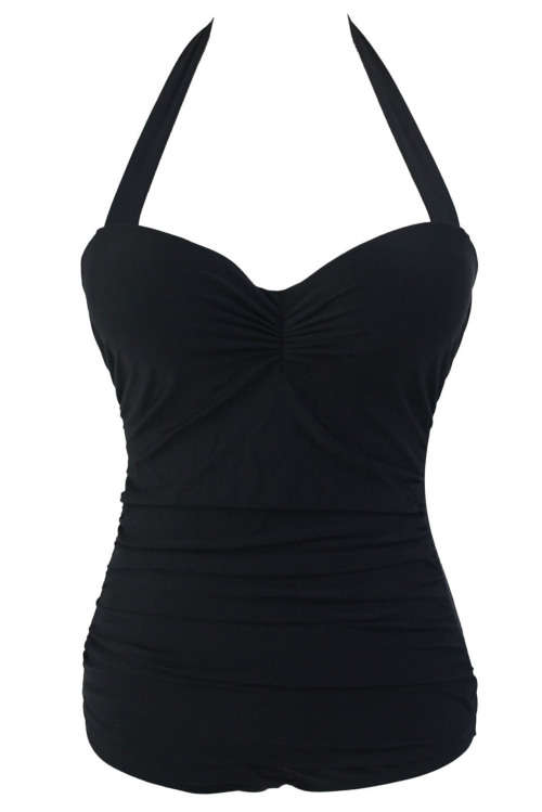 FUNKY RETRO STYLE ONE PIECE SWIMSUIT ( MEDIUM TO PLUS SIZE )