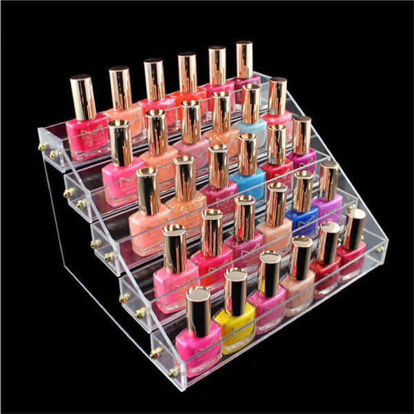 5 Tiers 40 Bottle Acrylic Nail Polish Display Stand Cosmetic Varnish Holder Organizer