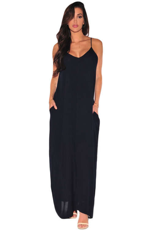 LOVELY LOOSE FIT SOLID COLOUR MAXI DRESS