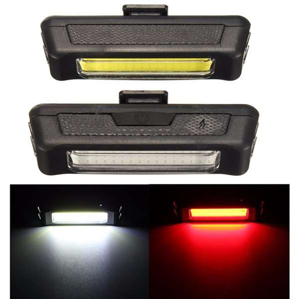 Waterproof USB Rechargeable Bicycle Front Rear 3 Modes LED Light