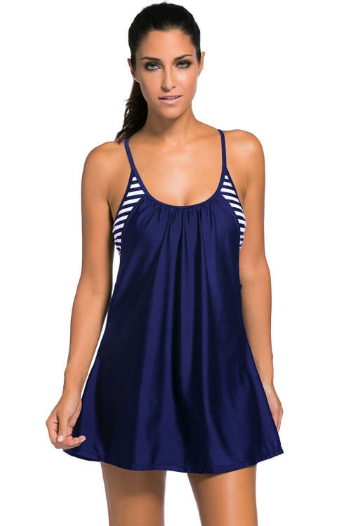 TRENDY TANKINI TOP SWIM DRESS ( SMALL TO PLUS SIZE )