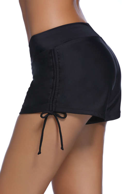 Black Swimsuit Bottoms Shorts Sport Active Swimwear Beachwear