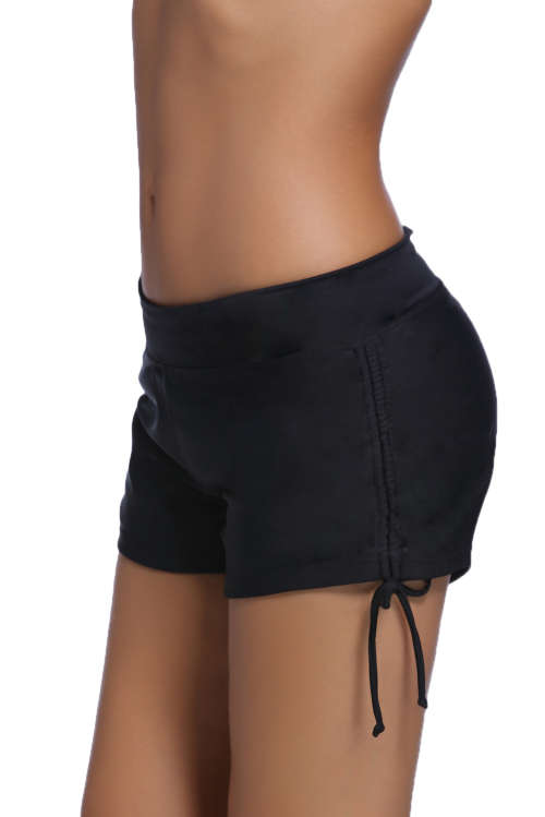 Black Swimsuit Bottoms Shorts Sport Active Swimwear Beachwear