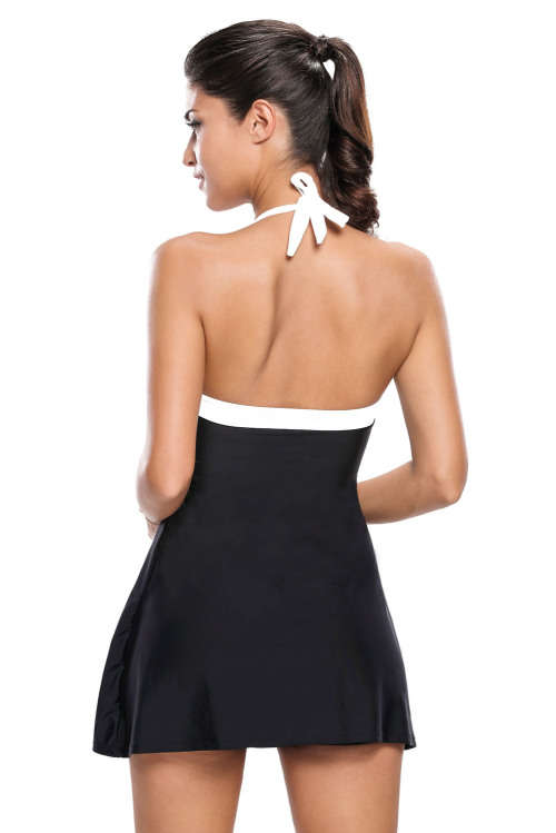 LOCAL STOCK Dot Padded All In One Swimdress One Piece Swimsuit Costume Swimwear Small Plus Size