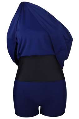 Striped Padded Underwire All In One Swimdress One Piece Swimsuit Costume Swimwear Small Plus Size