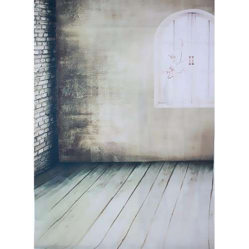 1.5x2.1m Arched Windows Gray Wall Non-Woven Shooting Studio Photography Background Backdrop