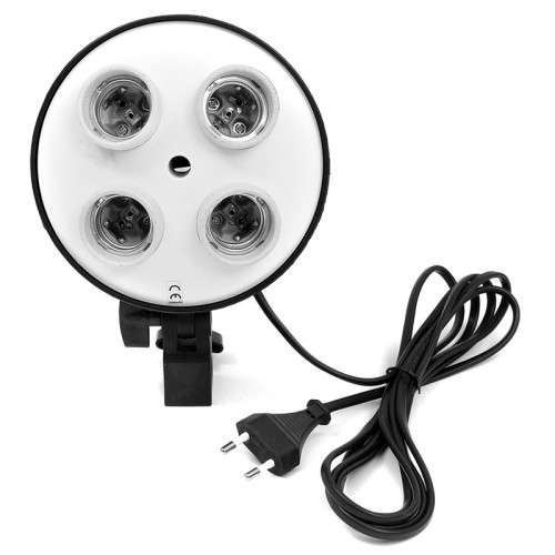 Photography Photo Studio Lighting 4 Socket Lamp Holder with 50x70CM Softbox