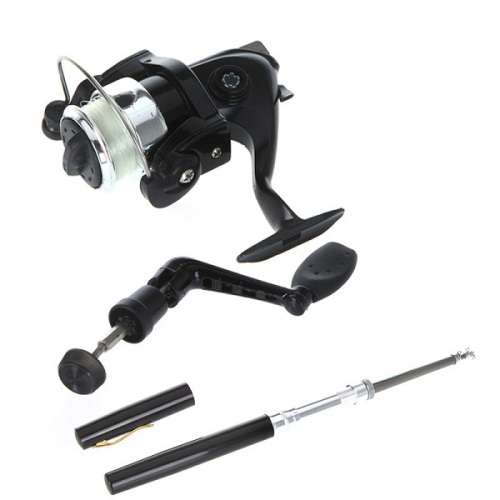 1.4M Aluminum Alloy Telescopic Fishing Rod Portable Rod Reel Line Combo