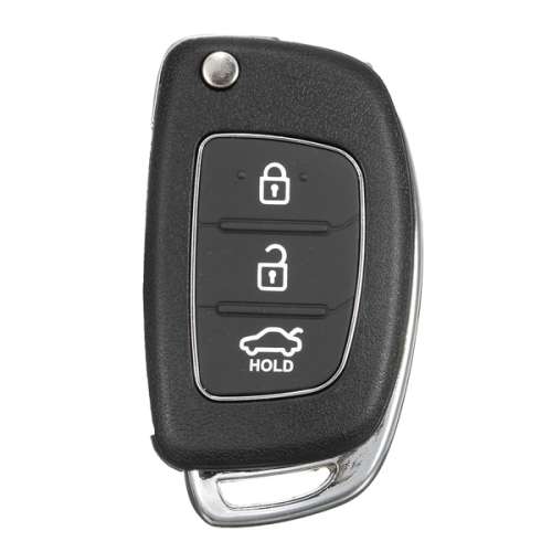 Car Remote Folding Flip Key Shell Case Fob Blade Right Fold for Hyundai ix35 Santa Fe 3 Button