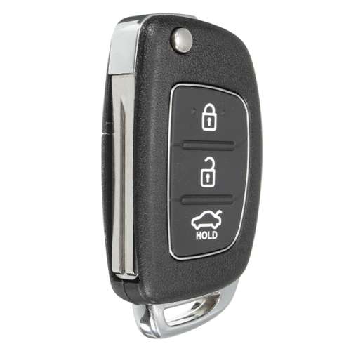 Car Remote Folding Flip Key Shell Case Fob Blade Right Fold for Hyundai ix35 Santa Fe 3 Button