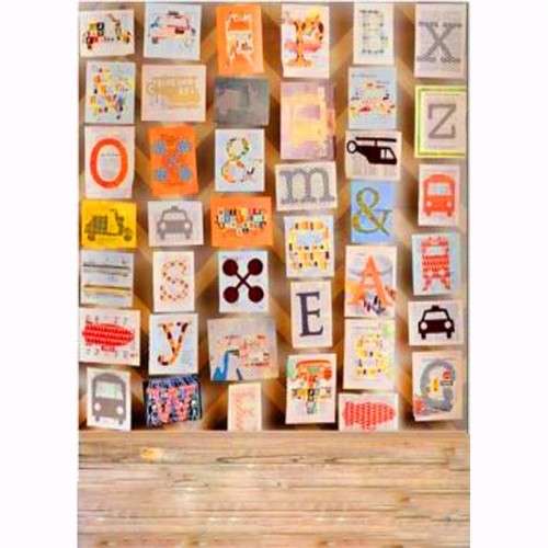 3x5ft Alphabet Picture Board Children Photography Vinyl Background Studio Equipment