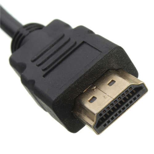 HDMI Male to VGA With Audio HD Video Cable Wire Converter Adapter