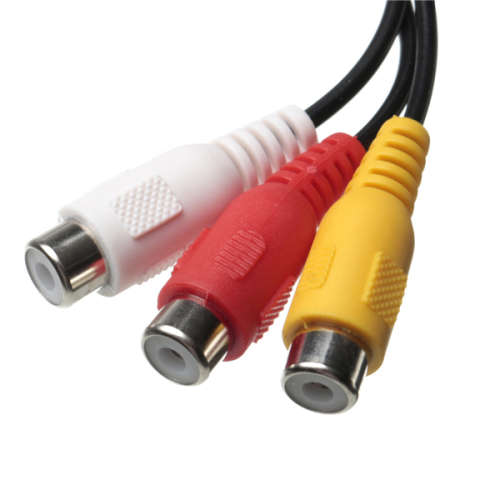 New 3 RCA Male To 6 RCA Female Plug Splitter Audio TV DVD Video Adapter AV Cable