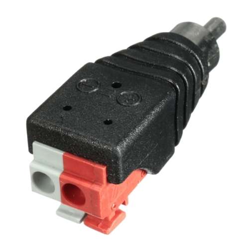 Speaker Wire Cable to Audio Male RCA Connector Adapter Convertor Jack Plug