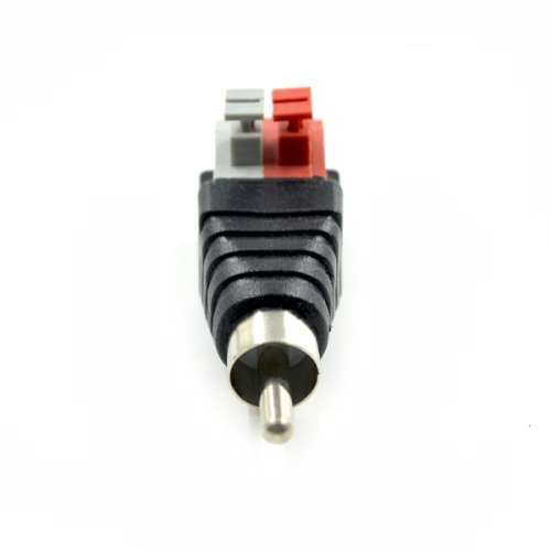 Speaker Wire Cable to Audio Male RCA Connector Adapter Convertor Jack Plug