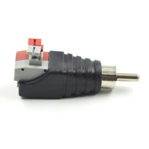 Speaker Wire Cable to Audio Male RCA Connector Adapter Convertor Jack Plug