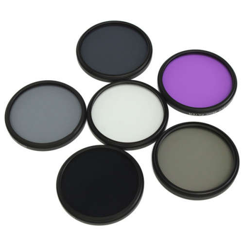 10 in1 58mm UV CPL PLD ND2 ND4 ND8 Filter Kit With Lens Hood Cap For Nikon Canon Camera