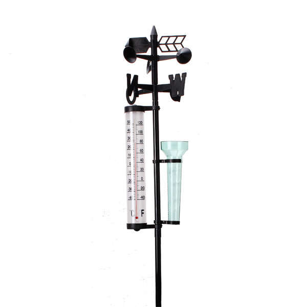 Garden Thermometer Rain Gauge Wind Indicator Outdoor Atmospherium